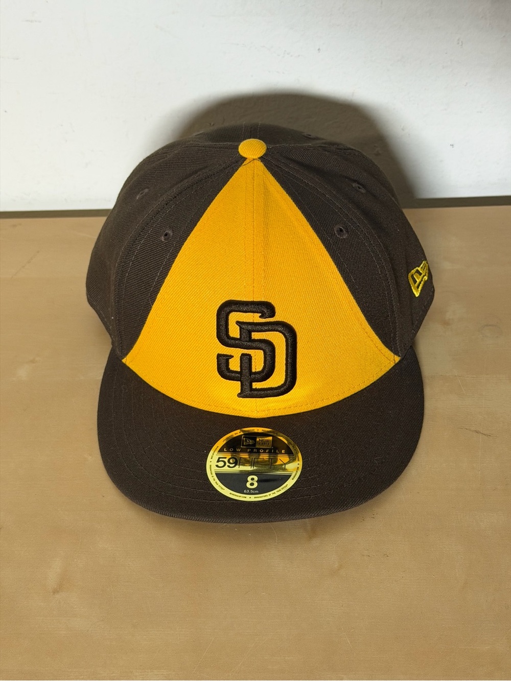 New Era 59Fifty Authentic San Diego Padres Brown On-Field Fitted Hat Cap Size 8
